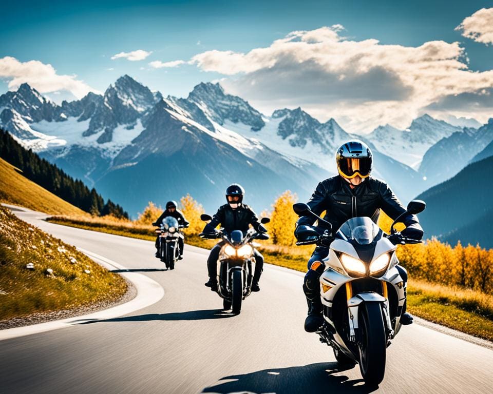 Beste Routen für Motorradfahrer in den Alpen