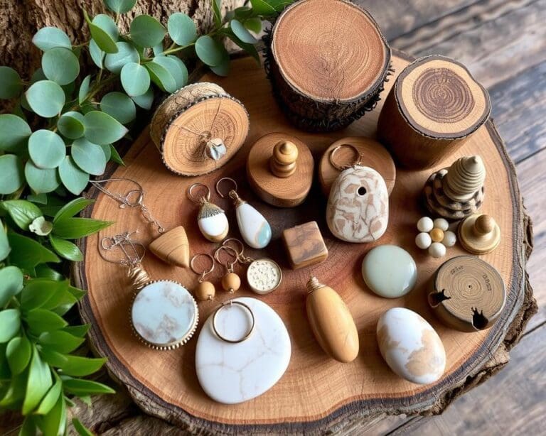 Accessoires aus der Natur: Holz, Stein und mehr