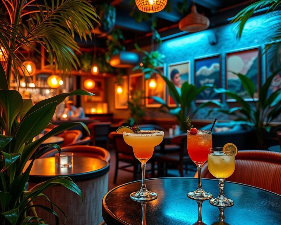 Cocktail-Lounges mit exotischem Flair