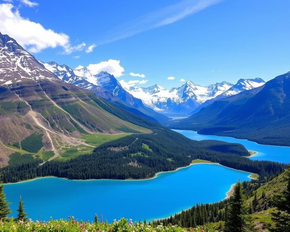 Gletscherseen im Glacier-Nationalpark, Schönheit der Natur