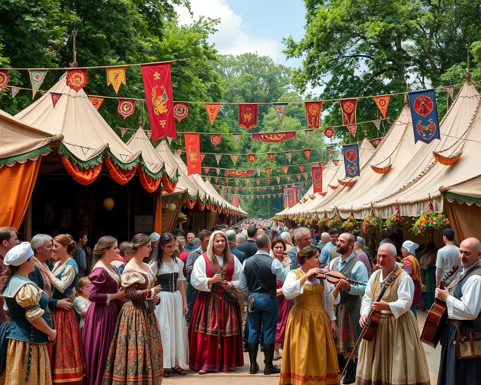 Historische Festivals mit Kostümen