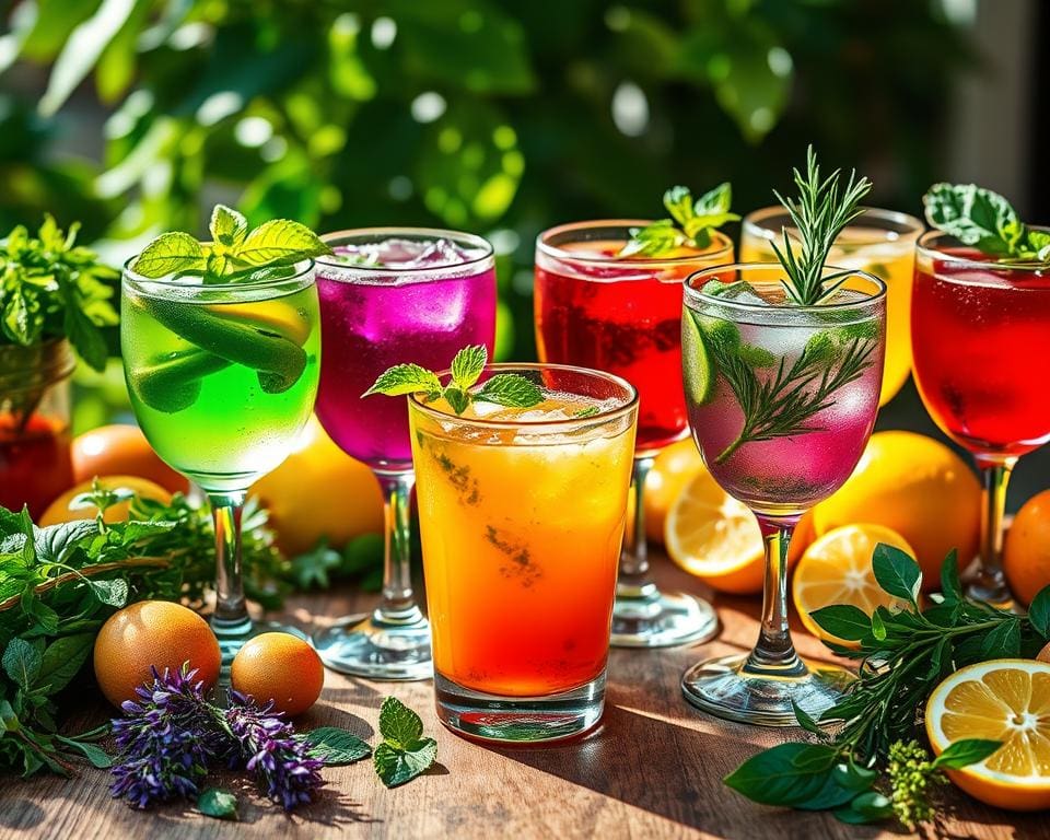 kreative Kräutercocktails