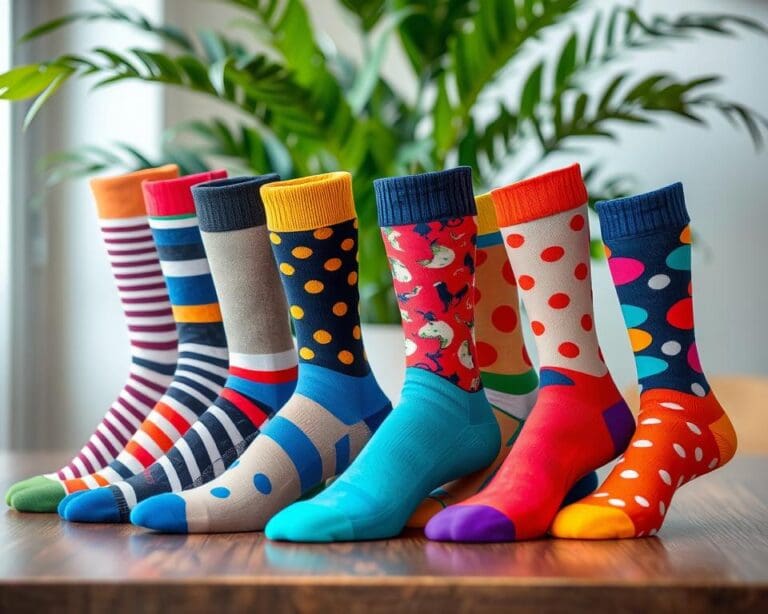 Farbenfrohe Socken als modisches Statement