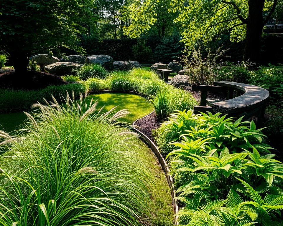 Gräser und Farne in der Gartengestaltung