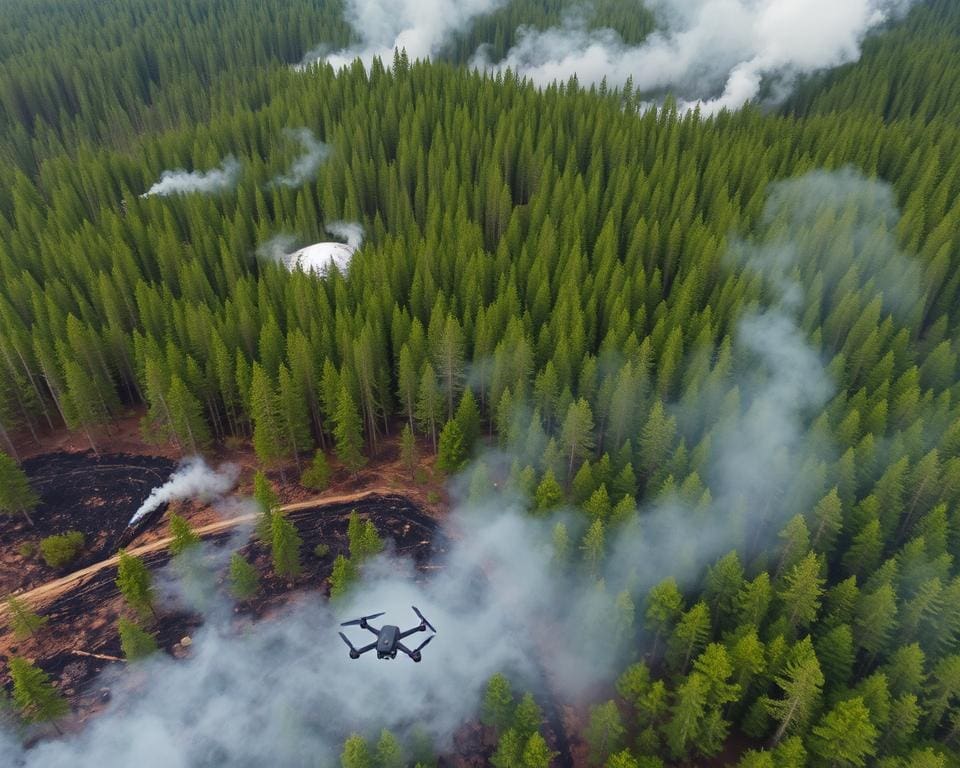 Luftbildaufnahmen zur Waldbrandüberwachung