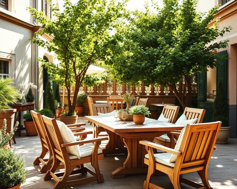 Terrassenmöbel aus Holz selbst herstellen