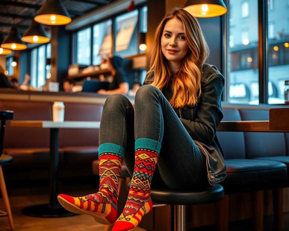 Trendige Socken setzen Highlights in der Mode